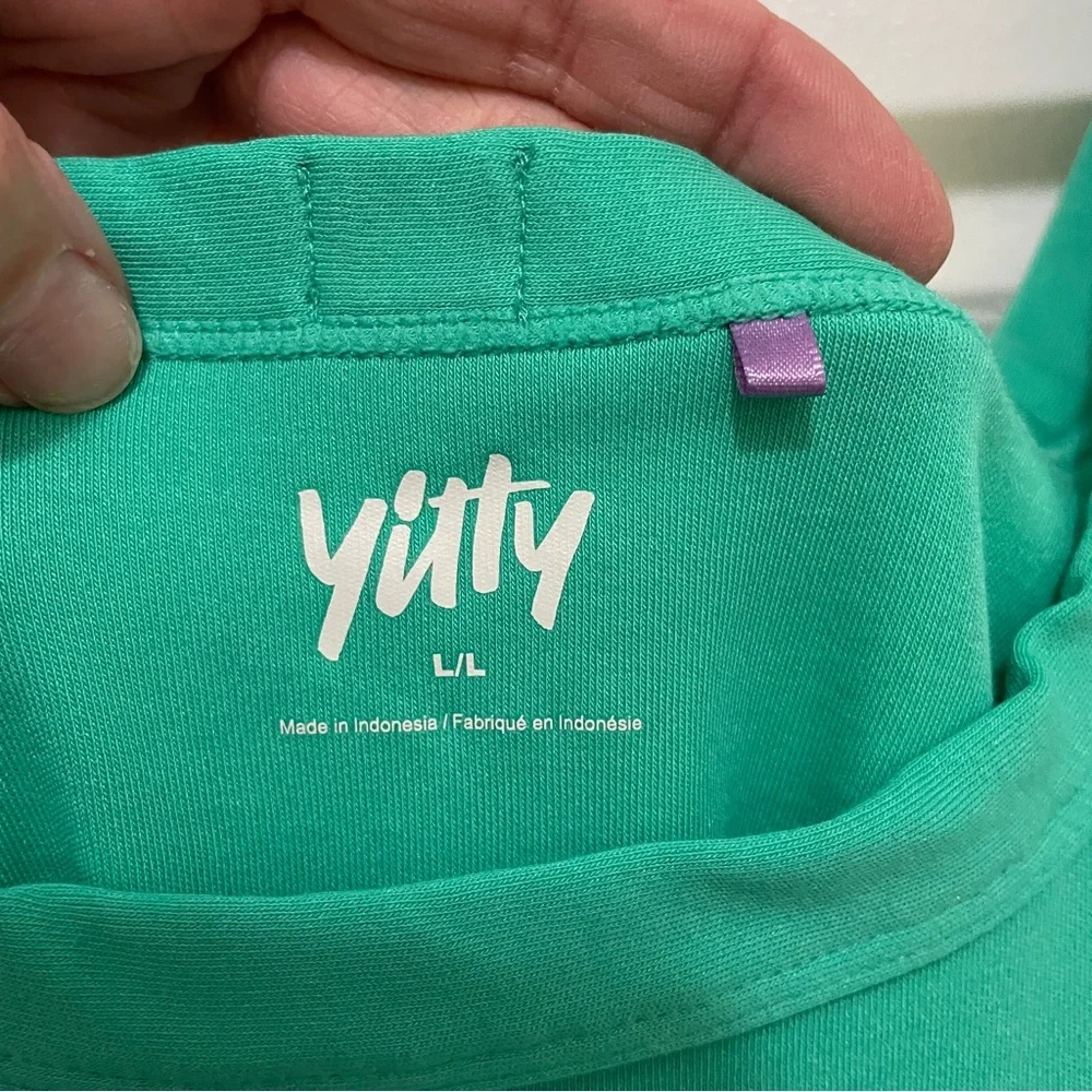 Yitty Tank Dress Womens Large Fitted‎ Body Butter Solid Green Mini